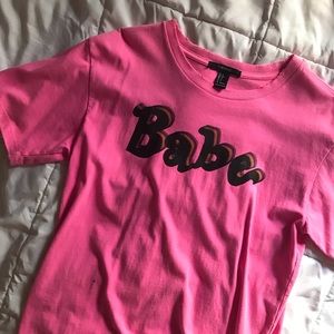 Pink ‘babe’ Tee